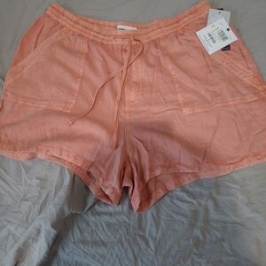 O'Neill NWT Women's SZ L TERRA COTTA pullon short pockets outdoor casual comfort
